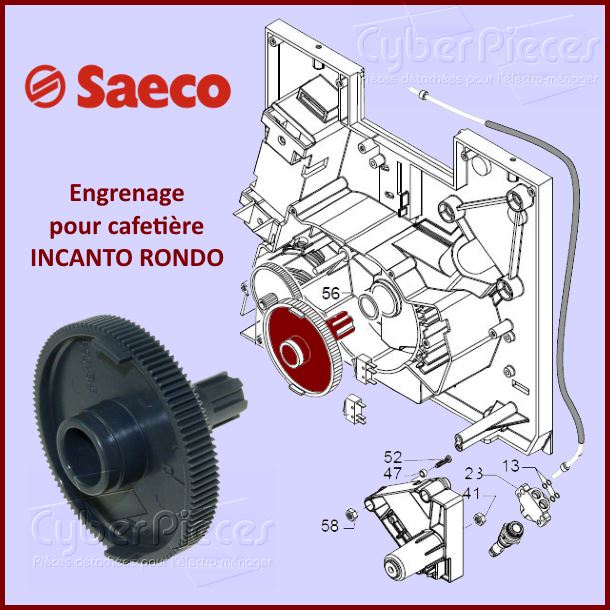 Engrenage 9121069150 Saeco 996530049928