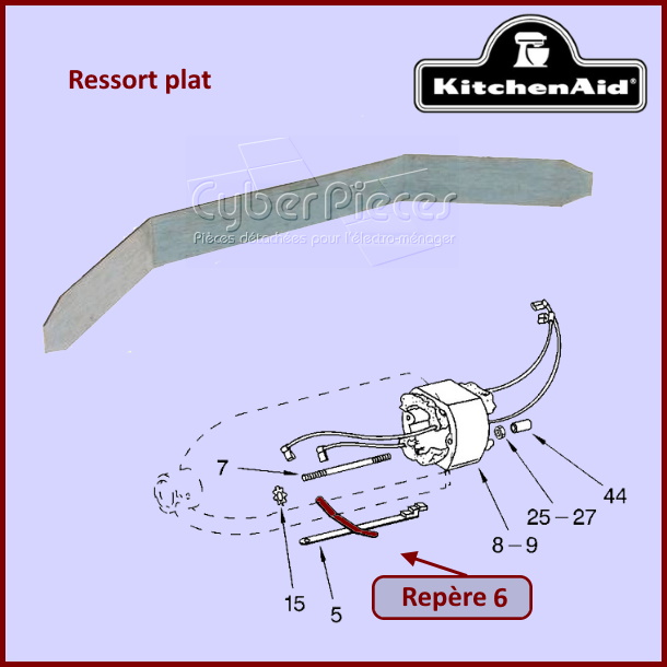 Ressort plat Kitchenaid WP240205