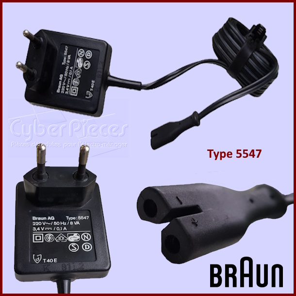 Adaptateur chargeur Braun Type 5547