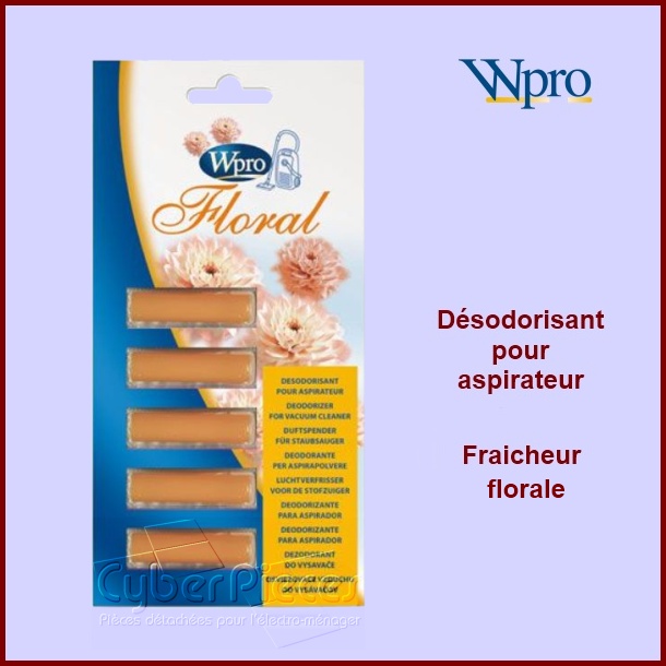 Désodorisant pour aspirateur fraicheur florale