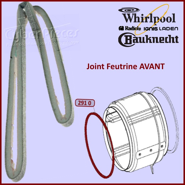 Joint Feutre Avant Tambour 481246668561 - Pièces sèche-linge