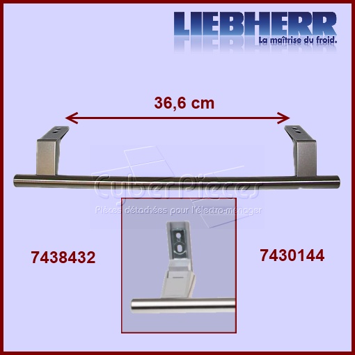 Poignée de porte Inox Liebherr 909653200