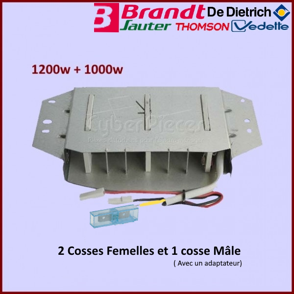 Résistance 1200+1000w Brandt 57x2399