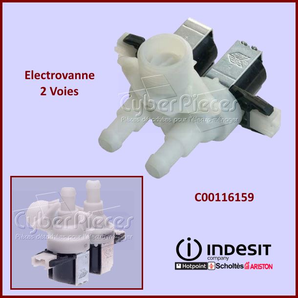 Electrovanne Diametre 10mm Indesit C00116159 -  PiÃÂÃÂ¨ces machine ÃÂÃÂ  laver