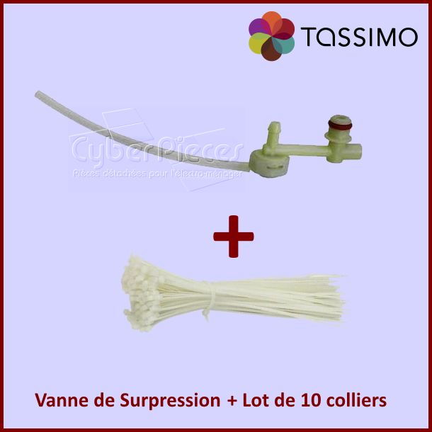 Kit Tassimo, Vanne de surpression 00646688 + colliers Rilsan