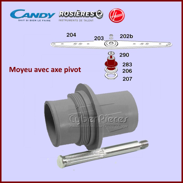 Moyeu avec axe pivot Candy 92966613