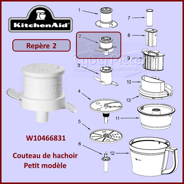Couteau petit modèle Kitchenaid W10466831