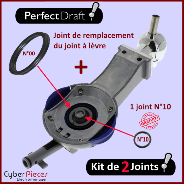 Lot de 2 Joints  Perfectdraft HD3720 HD3620 : n°00 + N°10 offert
