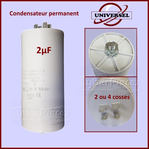Condensateur permanent 2µF 450V