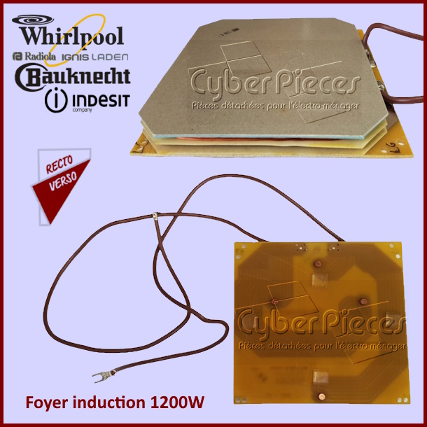 Foyer induction 1200W Indesit C00096249