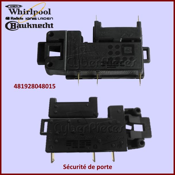 Sécurité de porte Whirlpool 481928048015