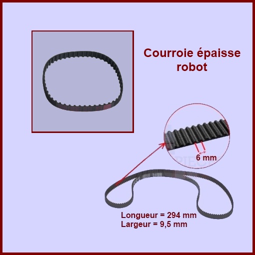 Courroie pour robot  294 mm -  KW197944