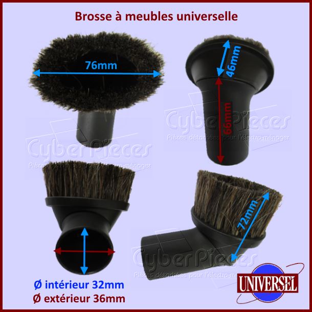 Brosse à meubles universelle diamètre 32mm