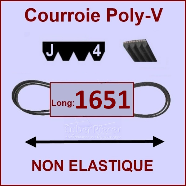 Courroie 1651J4 non élastique