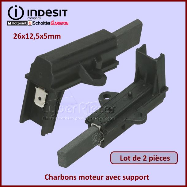 Charbon moteur avec support 26x12,5x5mm
