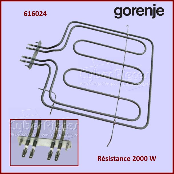 Résistance de voûte Gorenje 616024 - Pièces four