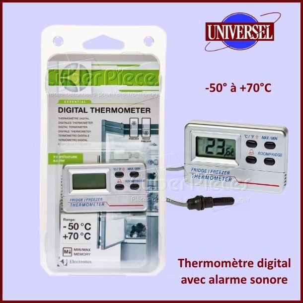 Thermomètre digital Réfrigérateur / Congélateur -50+70°C - Pièces r...
