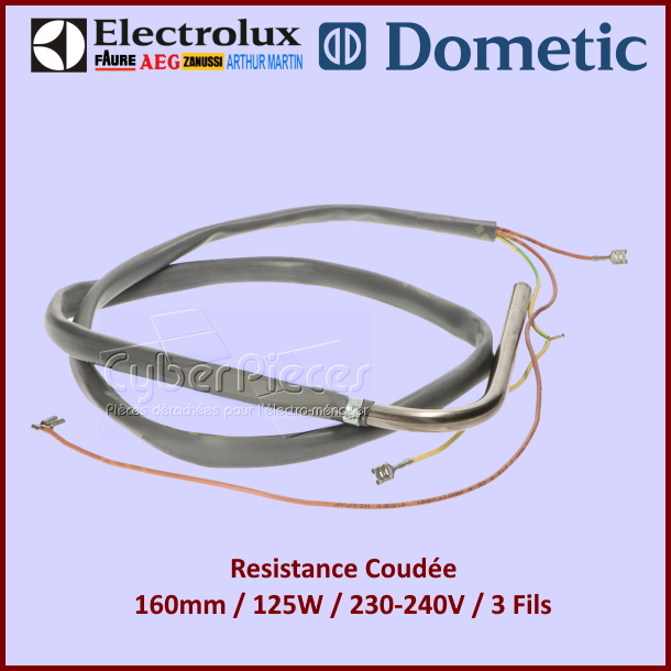 Résistance Coudée 125W-230V Dometic pour caravane 289020942