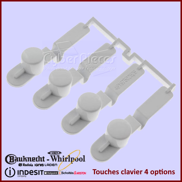 Touches clavier Whirlpool 481241029501