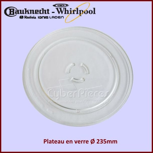 Plateau en verre 325mm Whirlpool 481941879728