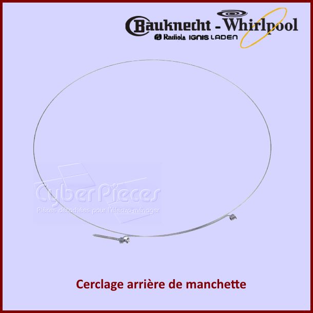 Cerclage Arrière de manchette Whirlpool 481953288054