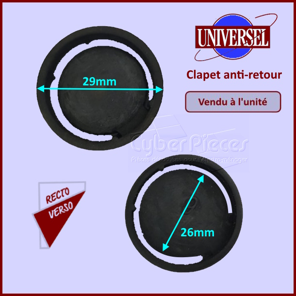 Clapet anti-retour universel