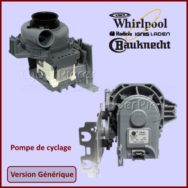 Pompe de cyclage Adaptable Whirlpool 481010625628
