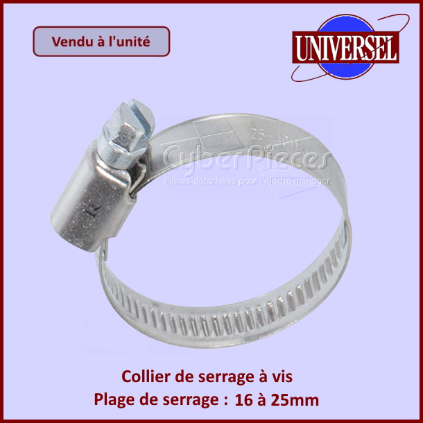 Collier de serrage 13-24mm à la pièce
