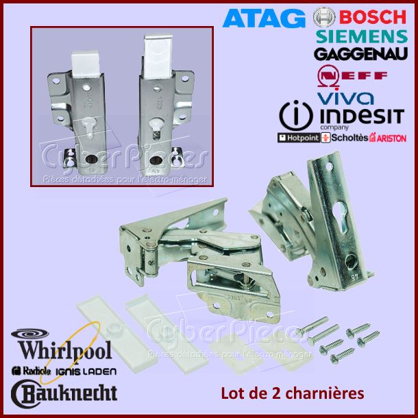 Kit de 2 charnières Indesit C00636779