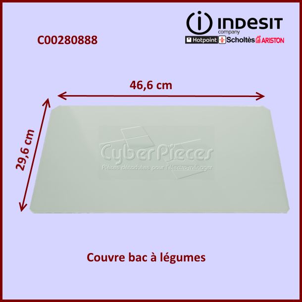 Couvre bac à légumes 466X296X4 Indesit C00280888