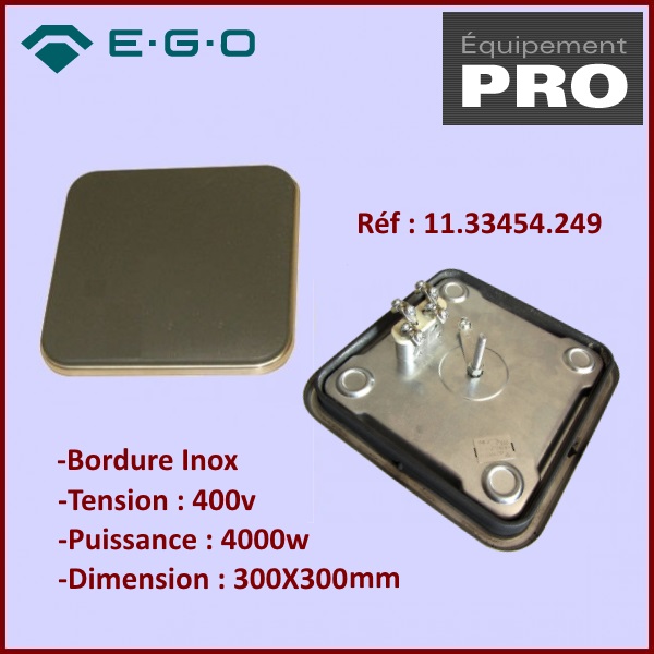 Plaque Restaurant 4000W 400V 300X300mm EGO 11.33454.249