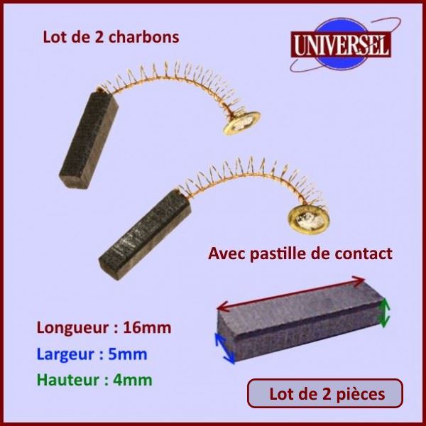 Charbon moteur 16x5x4mm
