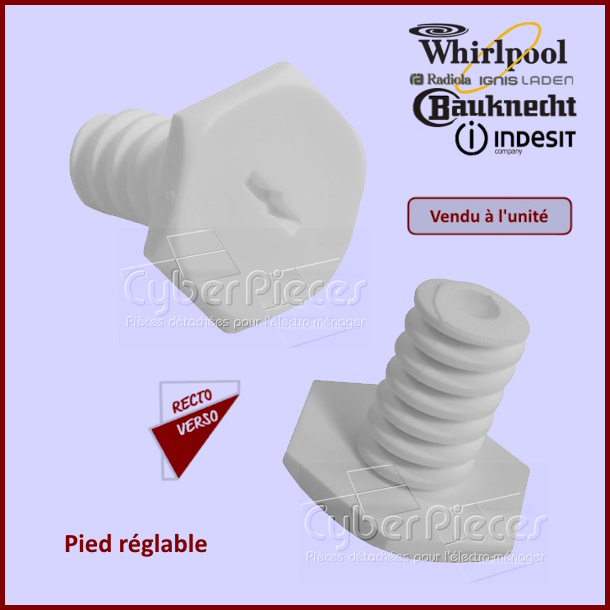 Pied réglable 17,7x37,5mm Indesit C00506981