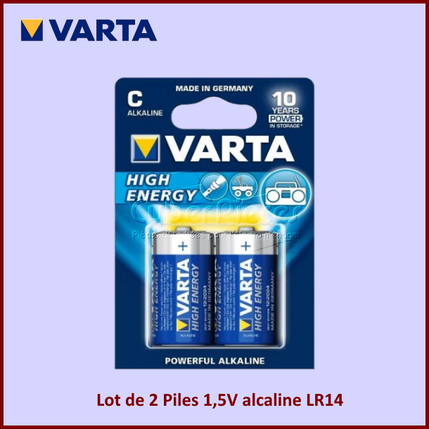 Lot de 2 Piles 1,5V alcaline LR14