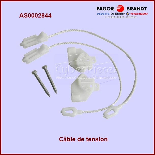 Kit  complet Cable de tension de porte Brandt AS0002844