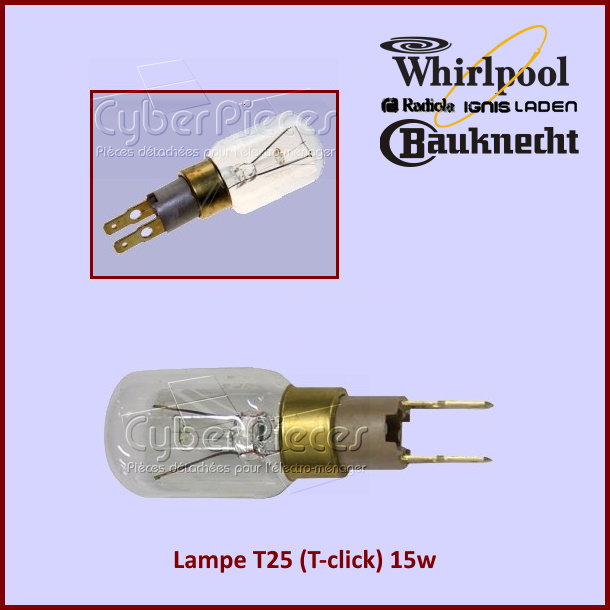 Ampoule Tclick  T25 - 15w - 2 cosses