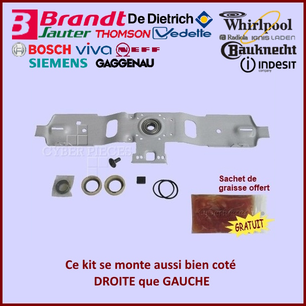 Ensemble palier (roulement) + traverse complet  Malice Brandt 52X5020