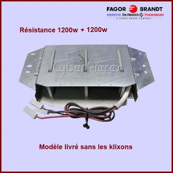 Résistance 1200+1200W - 230V - version  sans klixons / 57X2272