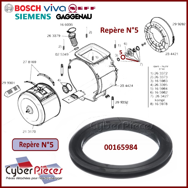 Joint d'axe Bosch 00165984