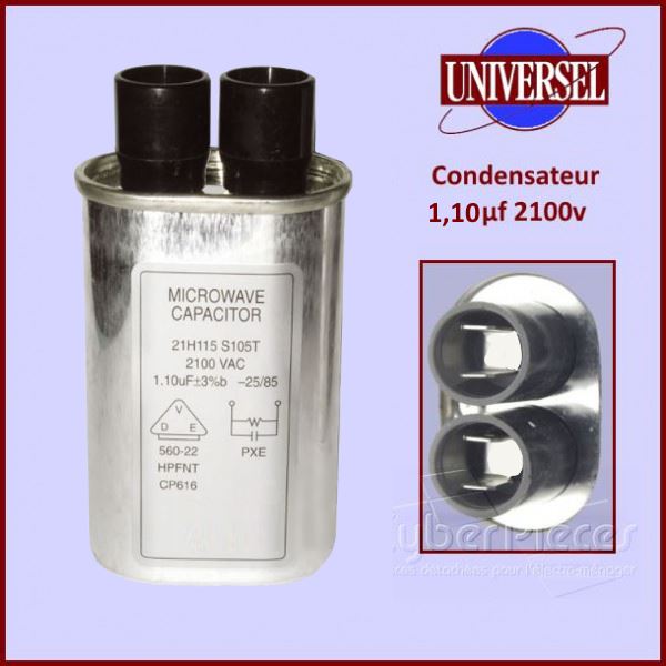 Condensateur 1,10µF (1,10mF) 2100V