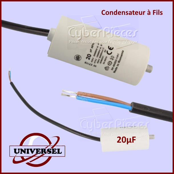 Condensateur 20,0ÃÂµF (20,0MF) 450V - Composants ÃÂ©lectriques
