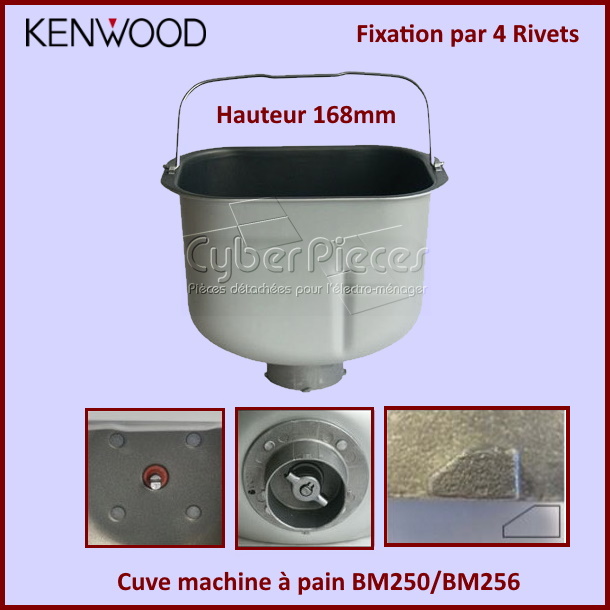 Cuve machine à pain BM250/BM256/BM260/BM366 Hauteur 168mm - KW713201
