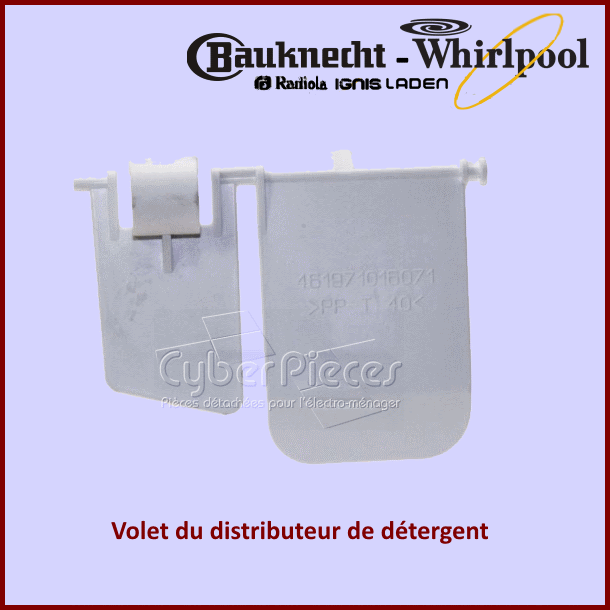 Clapet de boite à produit Whirlpool 481241889019