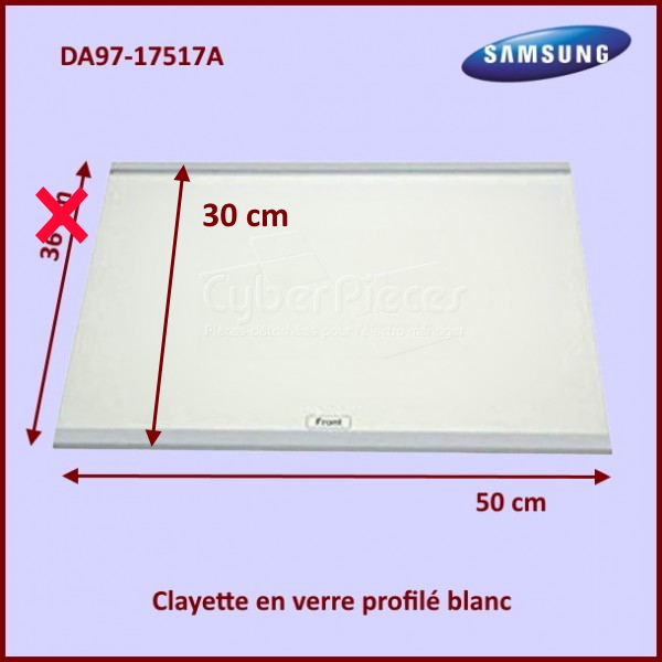 Clayette en verre Samsung DA97-17517A