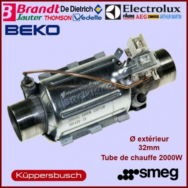 Élément chauffant 2000W - Ø 32 mm  Electrolux 50297618006