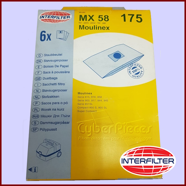 Sacs aspirateur MX58175 Candy 09719204