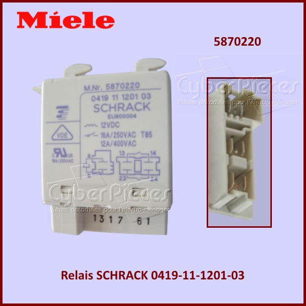 Relais SCHRACK 0419-11-1201-03 Miele 5870220