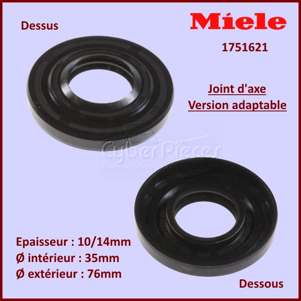 Joint adaptable 35X76X10/14 Miele 1751621