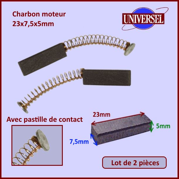Charbon moteur 23x7,5x5mm