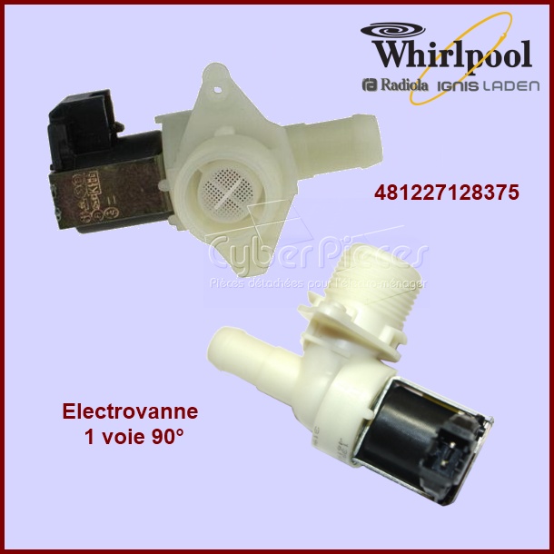 Electrovanne 1 voie Whirlpool 481227128375